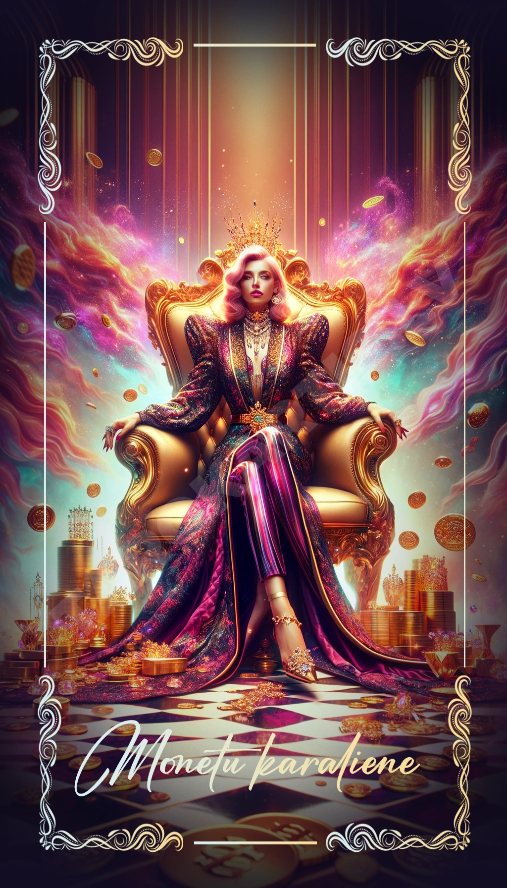 Queen of Pentacles meaning explanation interpretation TaroKartis.lv